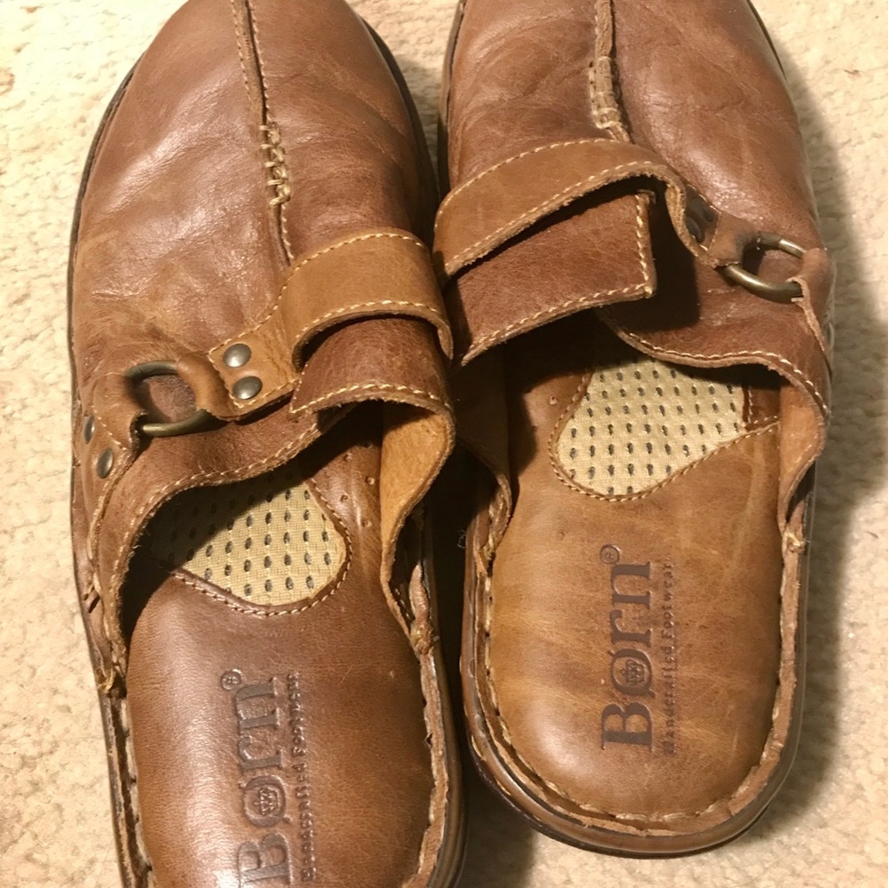 Born Leather Clogs